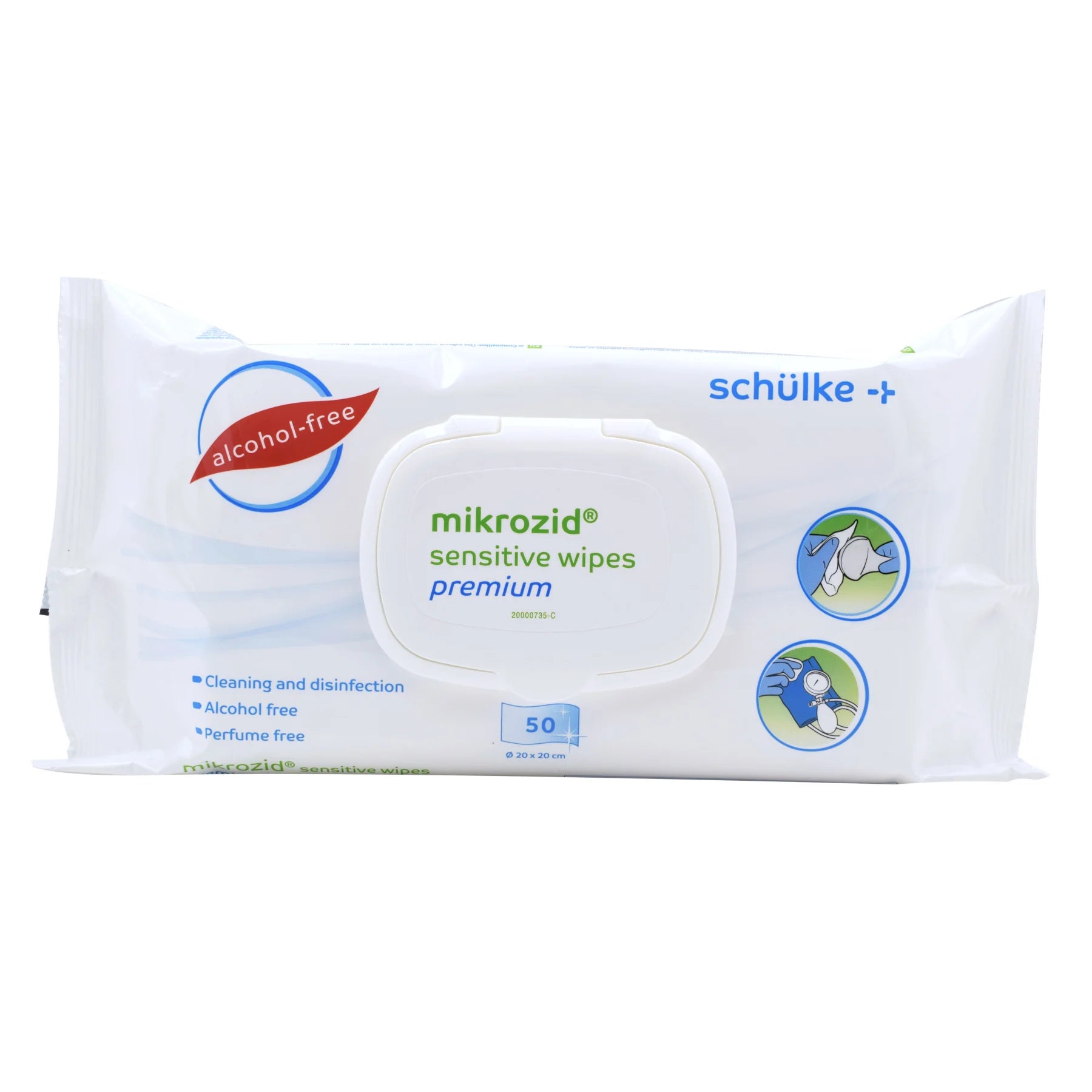 Schülke mikrozid® sensitive wipes premium, 50 Stück