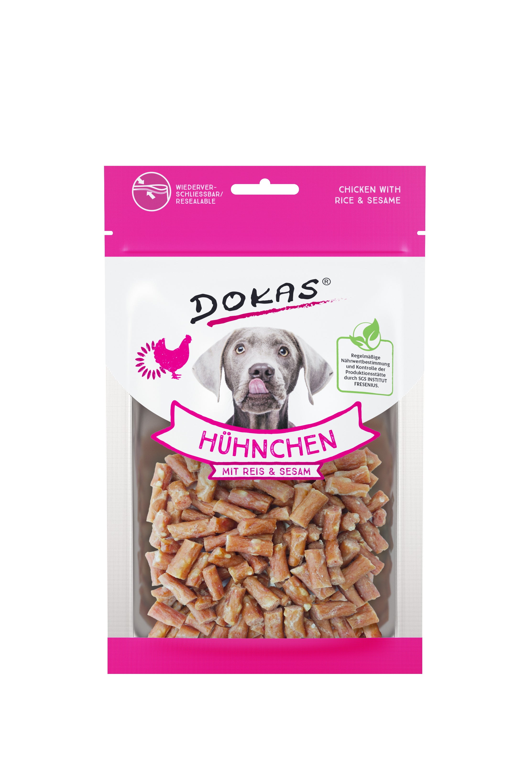 Dokas Hühnchen mit Reis und Sesam Hundesnack Leckerli Snack 70gr