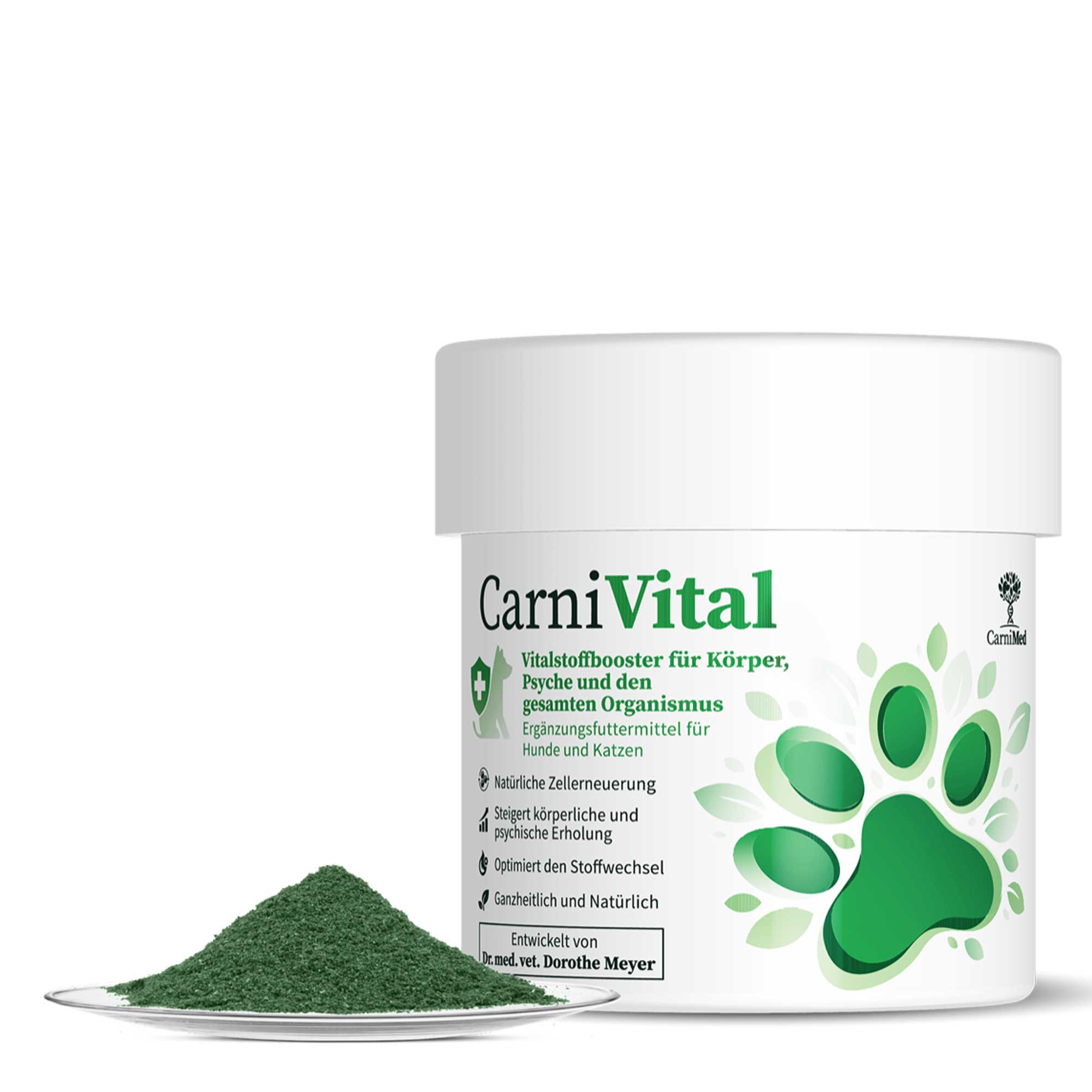 CarniMed CarniVital Vitalstoffbooster für Körper Psyche Regeneration Hund Katze 100 gr