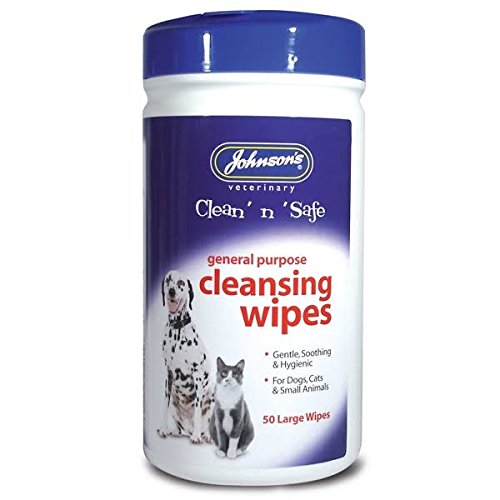 Johnson’s Veterinary Clean‘ n‘ Safe 50 Tücher Fell-Allzweckreinigungstücher