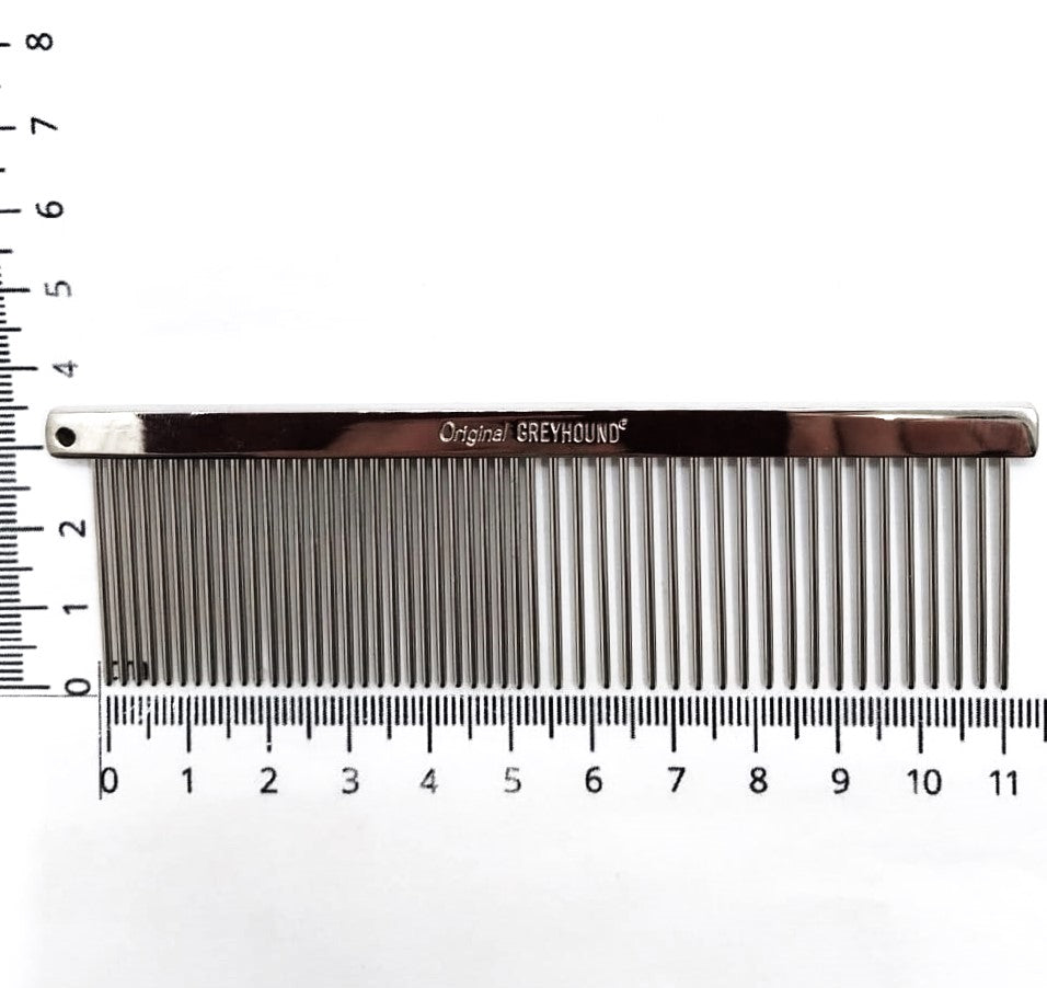 Greyhound comb fine/medium 440N original fein/medium ca. 11 cm Kombinationskamm