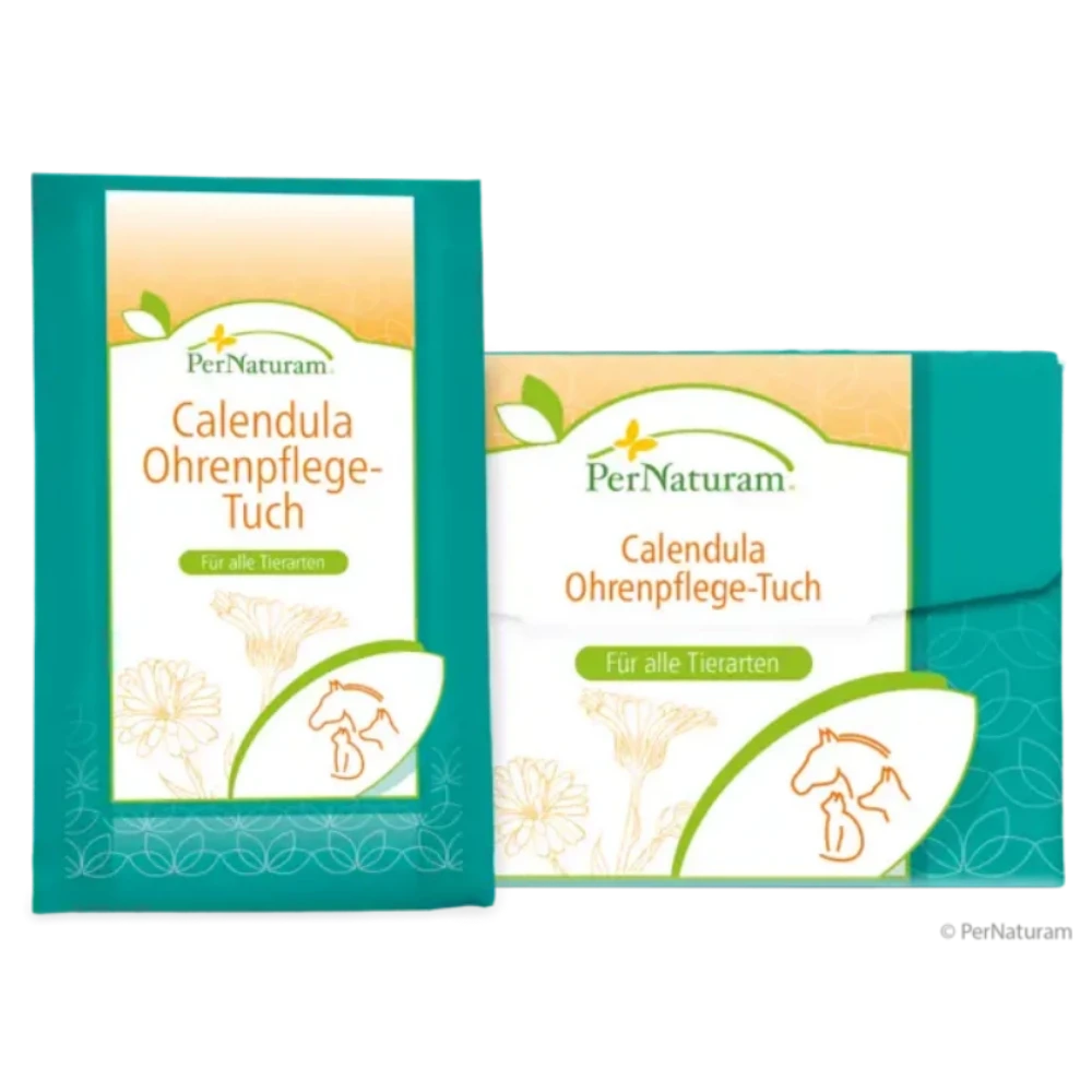 Calendula Ohrenpflege-Tücher 16 Stück einzeln verpackt für alle Haustiere