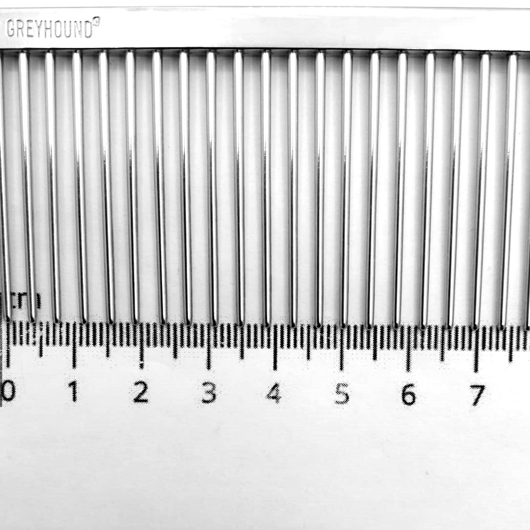 Greyhound comb, Kombinationskamm 734N original fein grob ca. 19cm, Longpin ca. 3,8cm