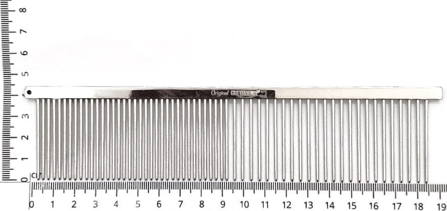 Greyhound comb, Kombinationskamm 734N original fein grob ca. 19cm, Longpin ca. 3,8cm