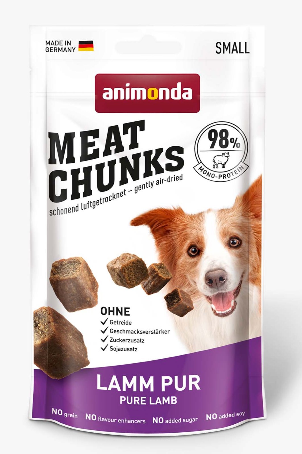 Animonda Meat Chunks Small, Belohnungssnack für ausgewachsene Hunde kleiner Rassen, 60 g