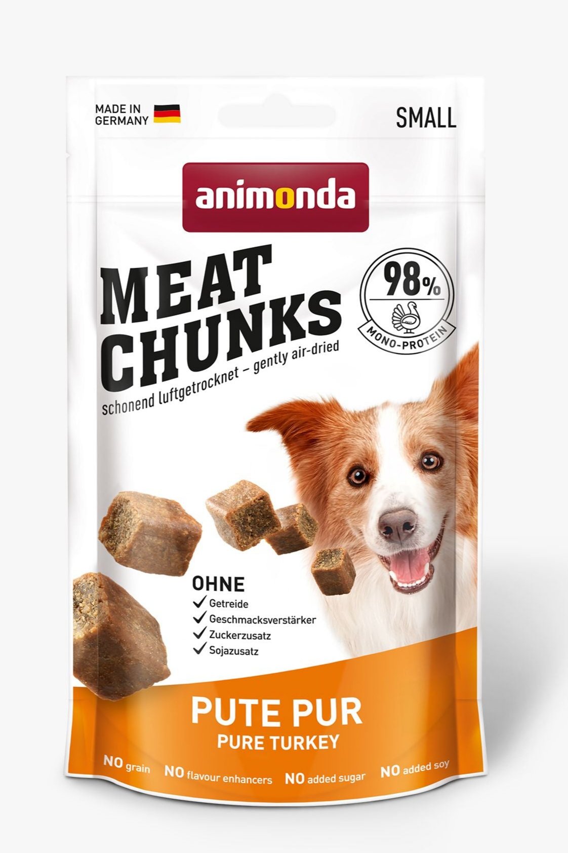 Animonda Meat Chunks Small, Belohnungssnack für ausgewachsene Hunde kleiner Rassen, 60 g