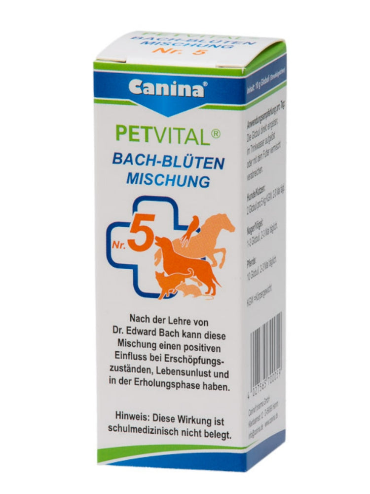 Canina Petvital Bachblüten Mischung,  Bach-Blüten-Therapie für Haustiere, 10 g Globuli