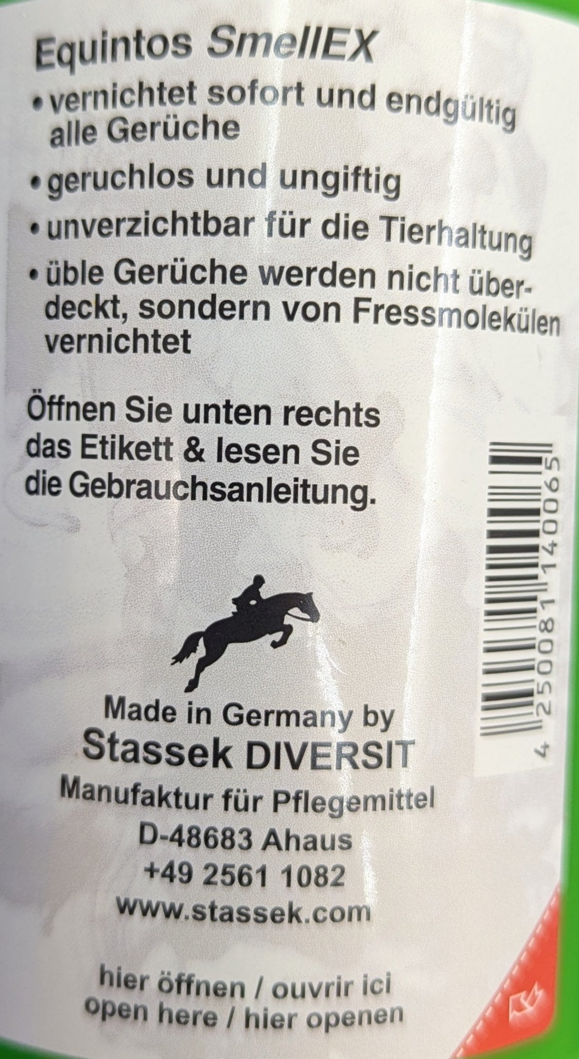 Stassek Equintos SmellEx Geruchsabsorber speziell für die Tierhaltung in Haus und Hof