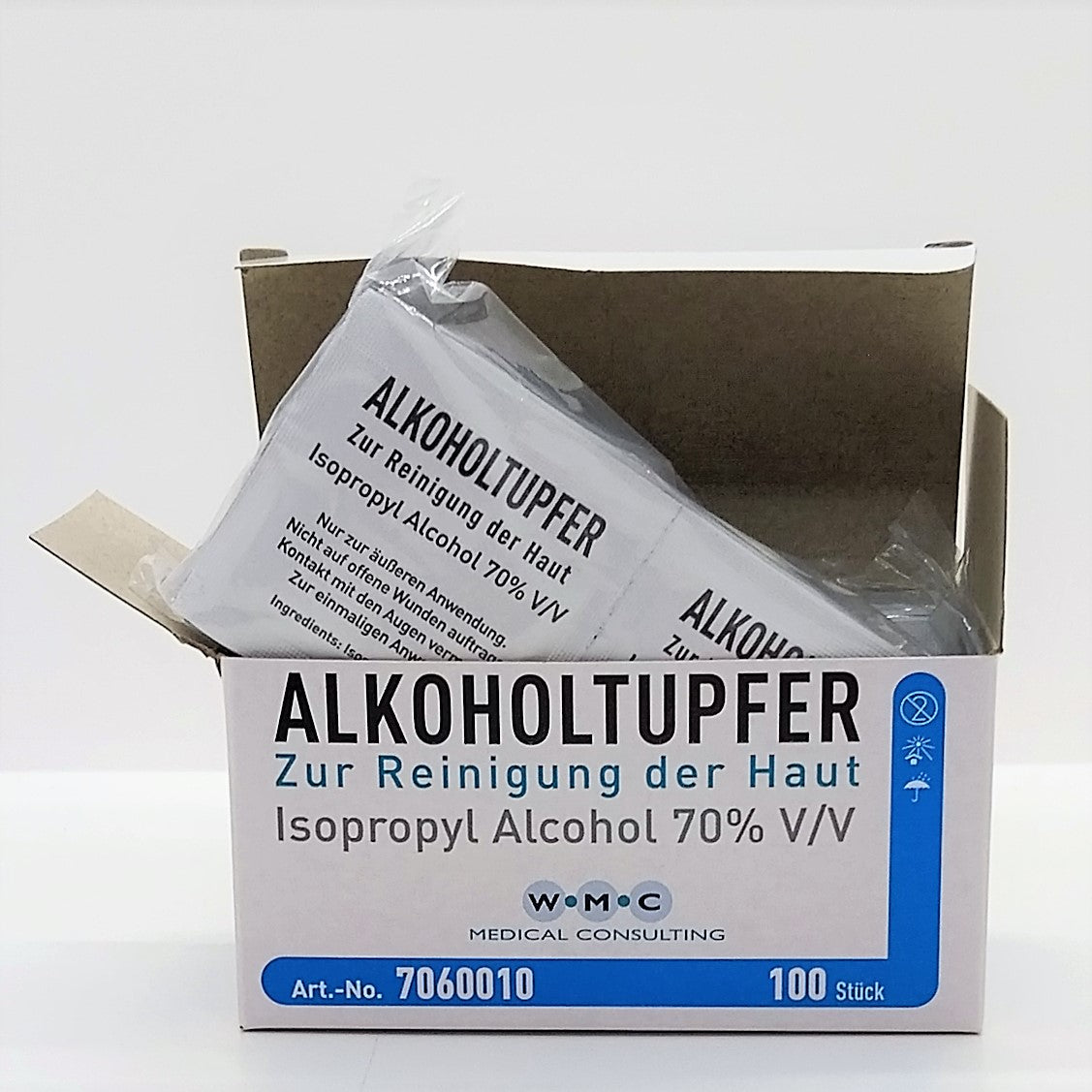 Alkohol Pads / Alkoholtupfer einzeln steril verpackt, 50 Stück