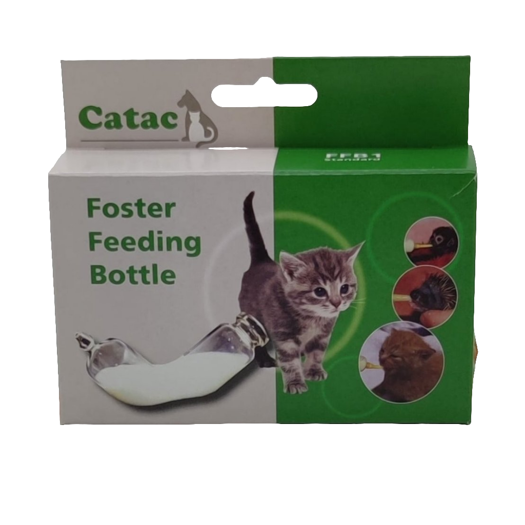 Catac Foster Feeding Bottle, Aufzuchtflasche für Kitten, Welpen, Wildtiere