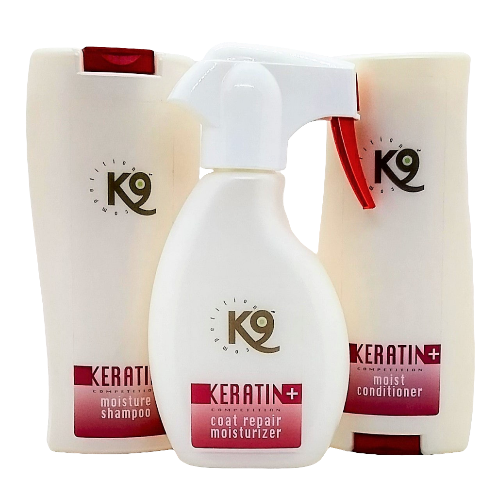 K9 Keratin + Moisture Shampoo, Conditioner, Coat Repair Moisturizer für alle Fell- und Haartypen