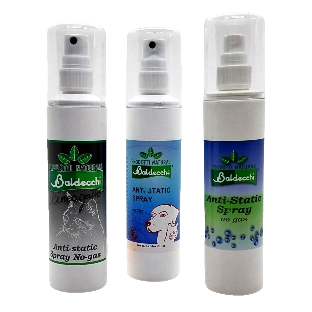 Baldecchi Anti Static Spray No Gas - Antistatikspray ohne Treibgas, für Glanz und Volumen bei Hund und Katze