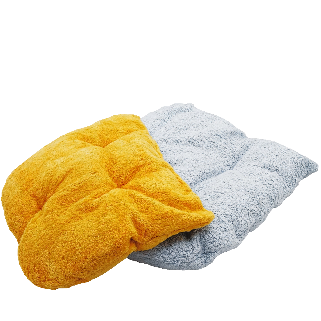 Welkas Liegekissen, Kuschelkissen, Korbeinlage Kissen oval, Baumwollplüsch mit Fleece Füllung