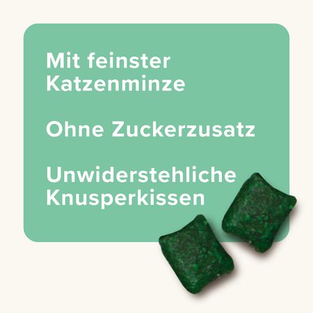 beaphar Catnip Bits, Knusperkissen mit Katzenminze, Belohnung oder Leckerei, 150g