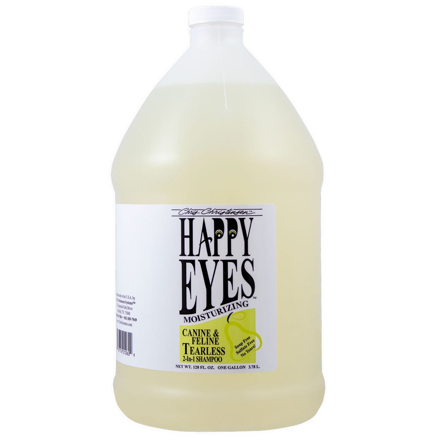 Chris Christensen Happy Eyes, Tearless 2-In-1 Shampoo, mild ohne Tränen für Hund und Katze