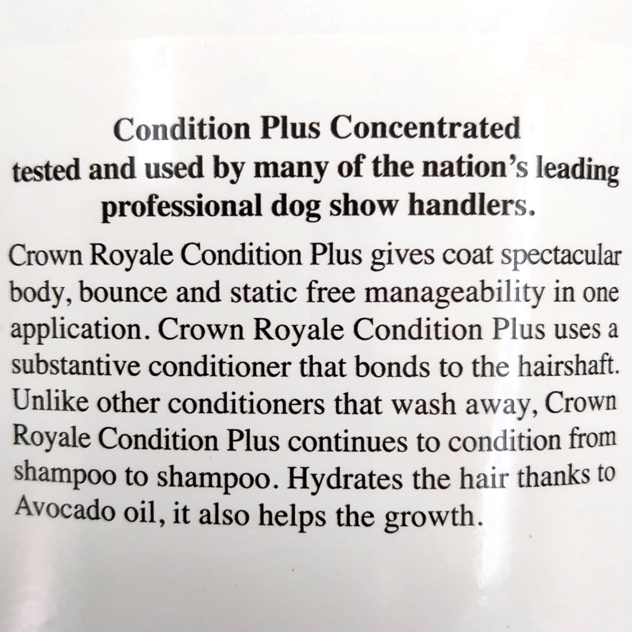 Crown Royale Condition Plus,Crown Royale Pflegespülung Plus für alle Felle mit feiner und mittlerer Textur