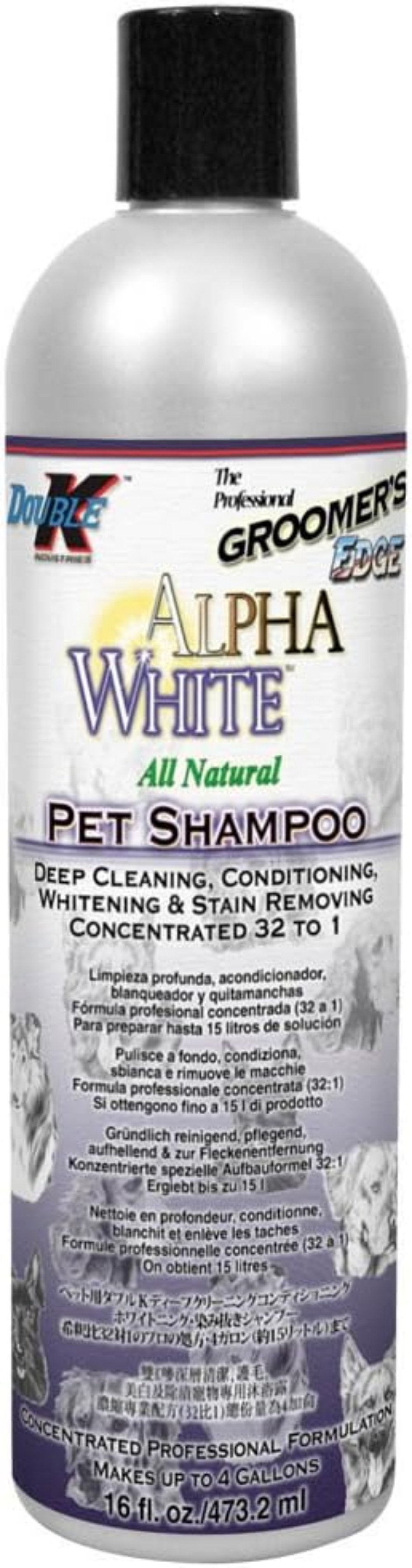 Double K Alpha White Shampoo Groomers Edge Weißshampoo Katzenshampoo Hundeshampoo