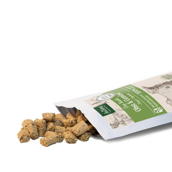 AniForte Dog Snacks Obst & Gemüse, vegetarische Leckerli für Training & Belohnung, 100 % Obst & Gemüse, 150g