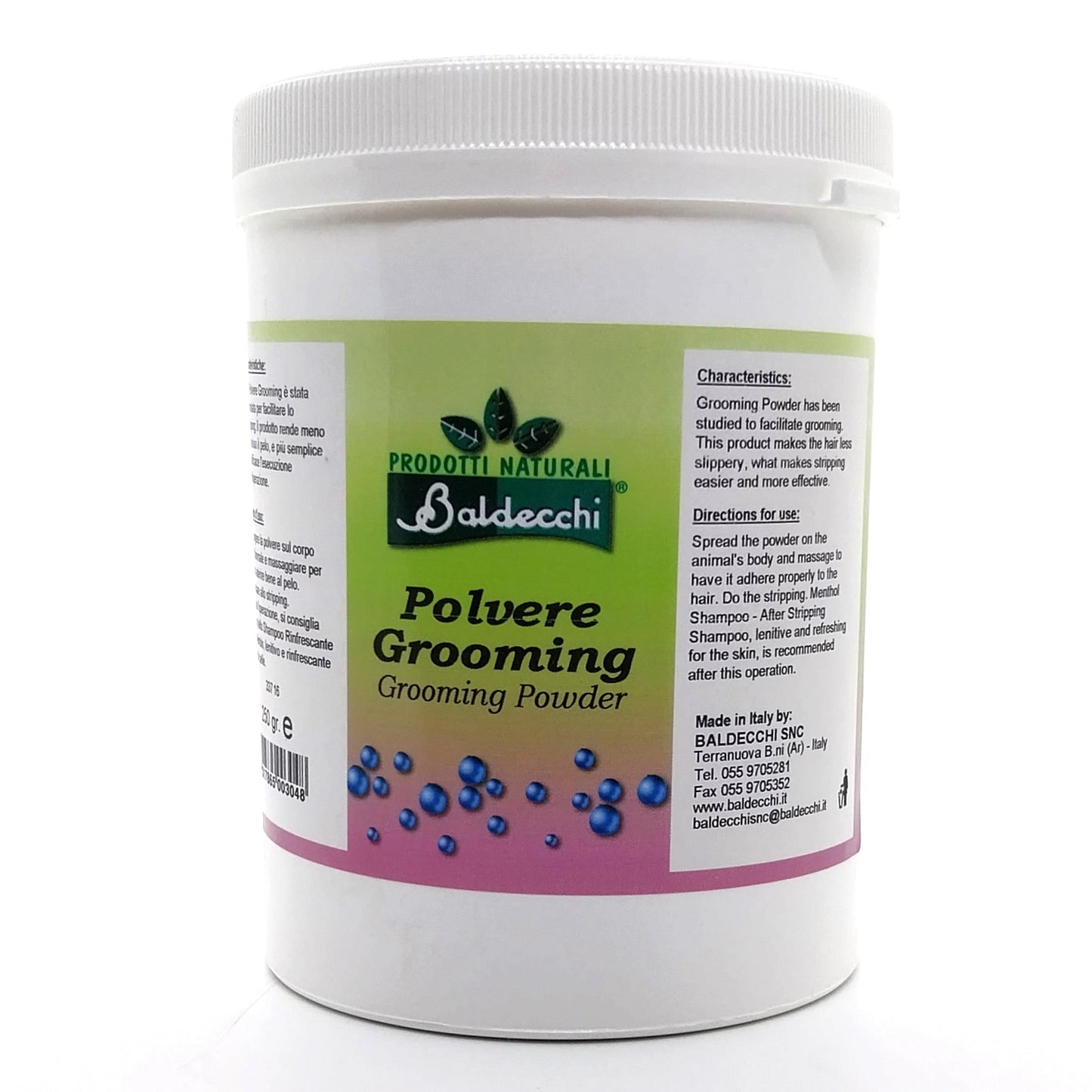 Baldecchi Polvere Grooming, Groomingpuder, Trimmpuder, Trimmkreide 250 gr