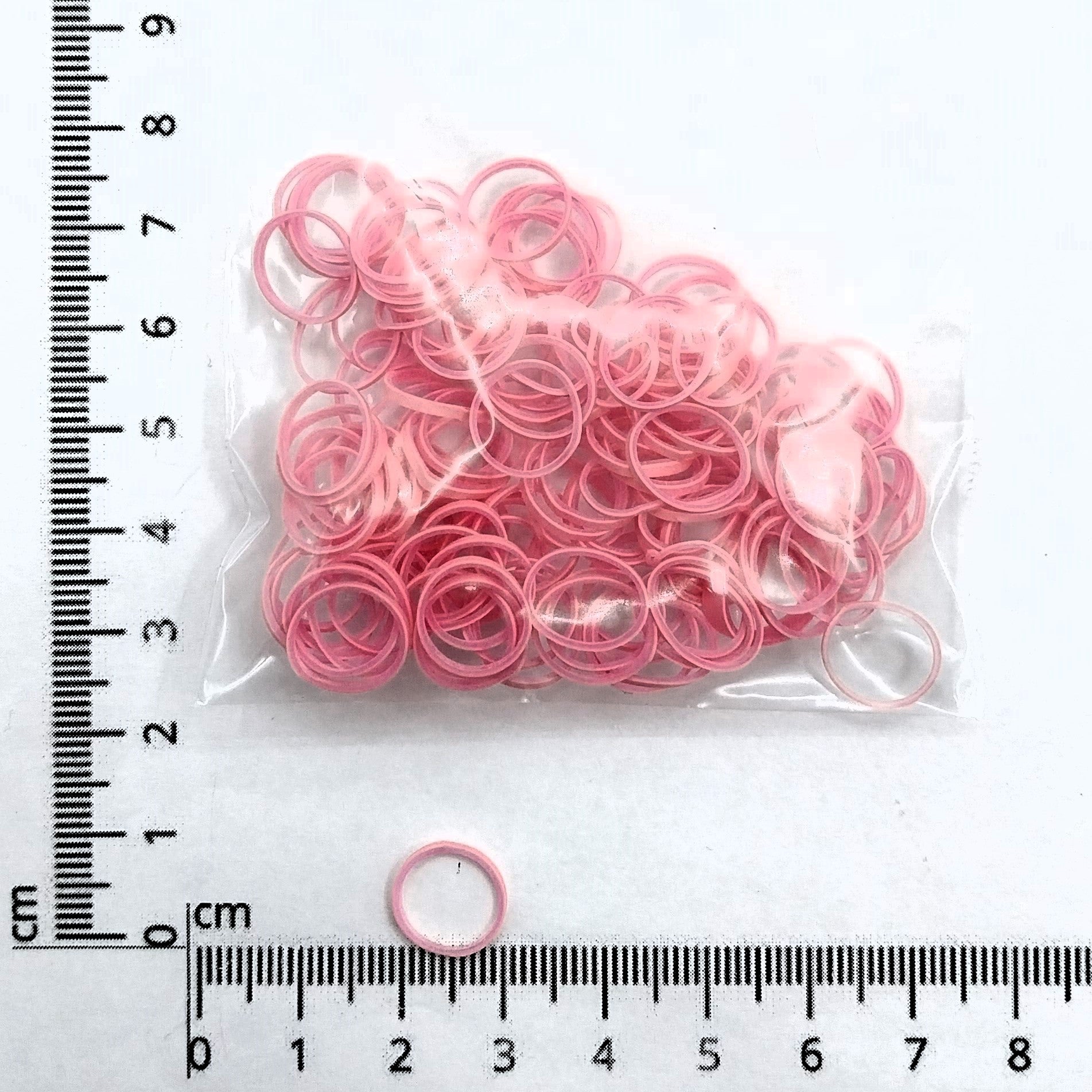 Latex Bands, Top Knot Bands, Hundehaargummis ca. 8mm Durchmesser, verschiedene Farben je 100 Stück