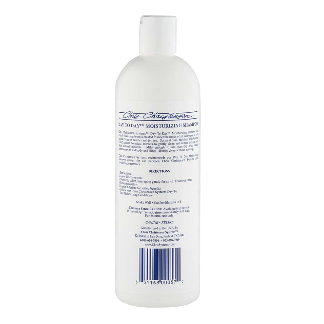 Chris Christensen Day to Day Moisturizing Shampoo mildes Shampoo Hunde Katzen Welpen Kitten