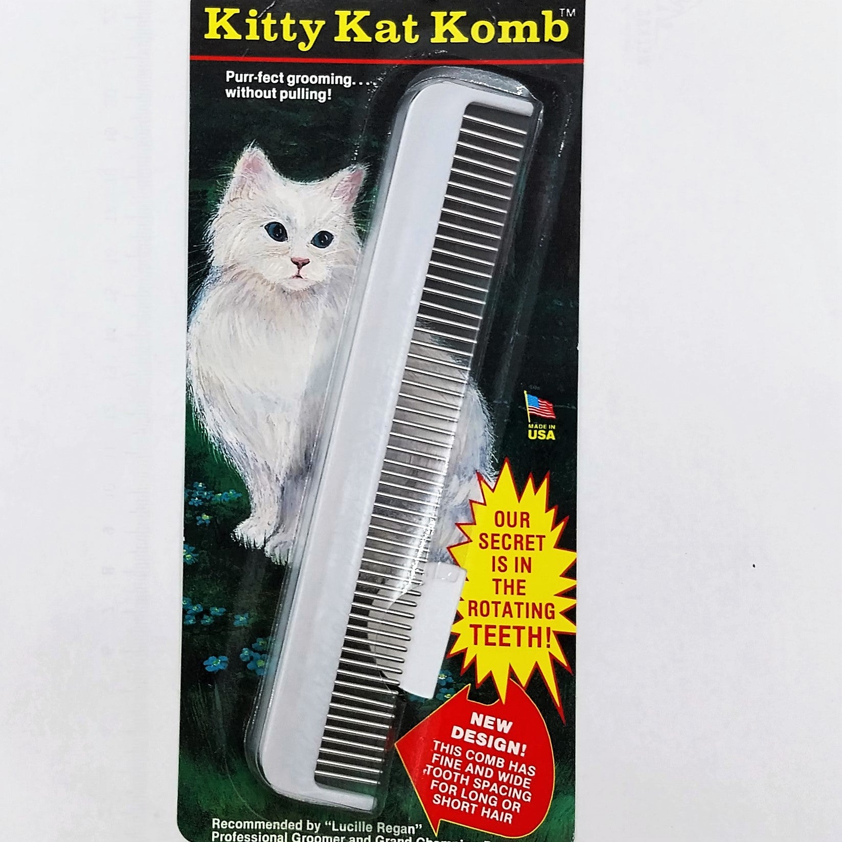 Untangler Kitty Kat Komb small oder large, Katzenkamm mit rotierenden Zähnen, 2 Größen