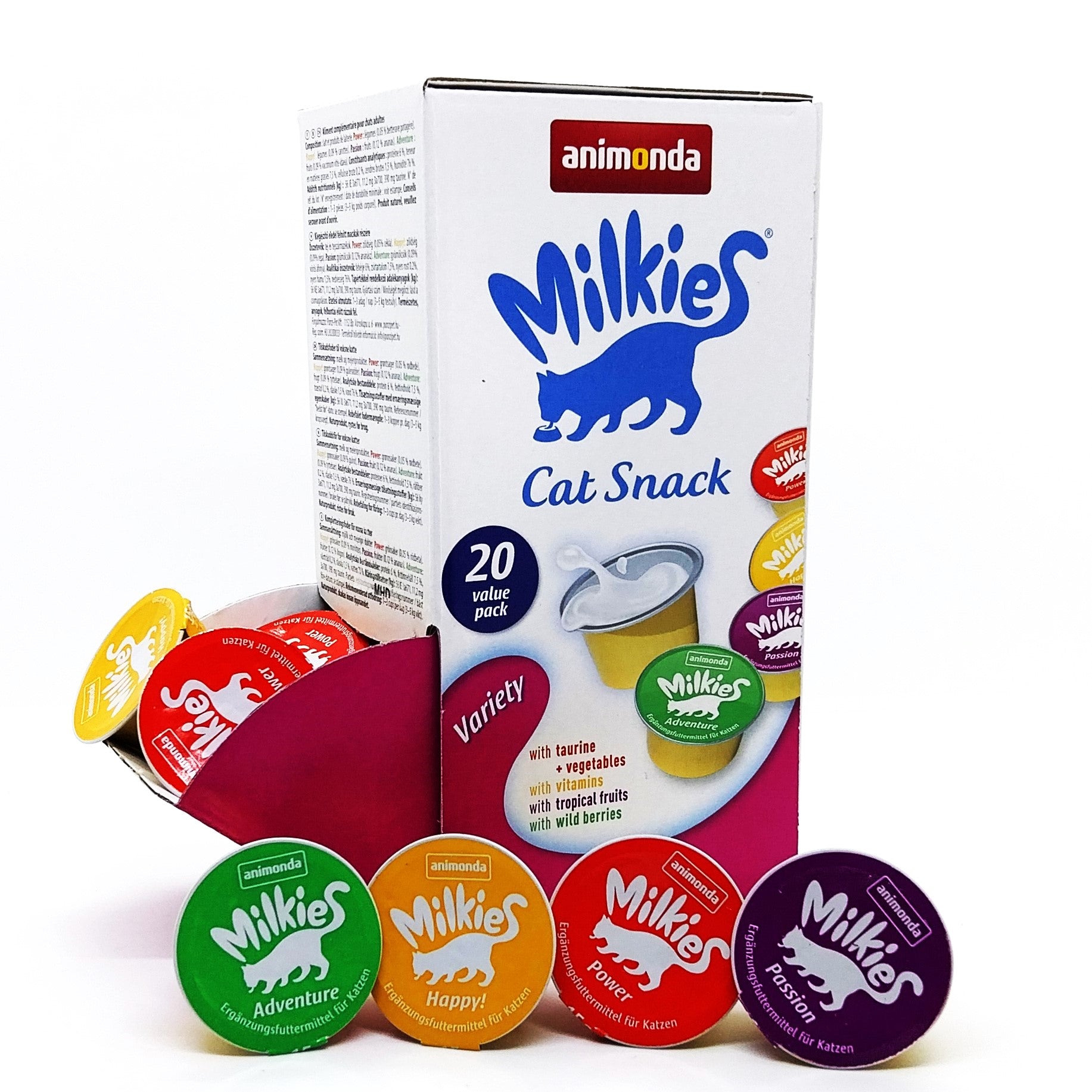 Animonda Milkies Cat Snack 20er Vorteilspack, 4 Variationen 20 x 15g