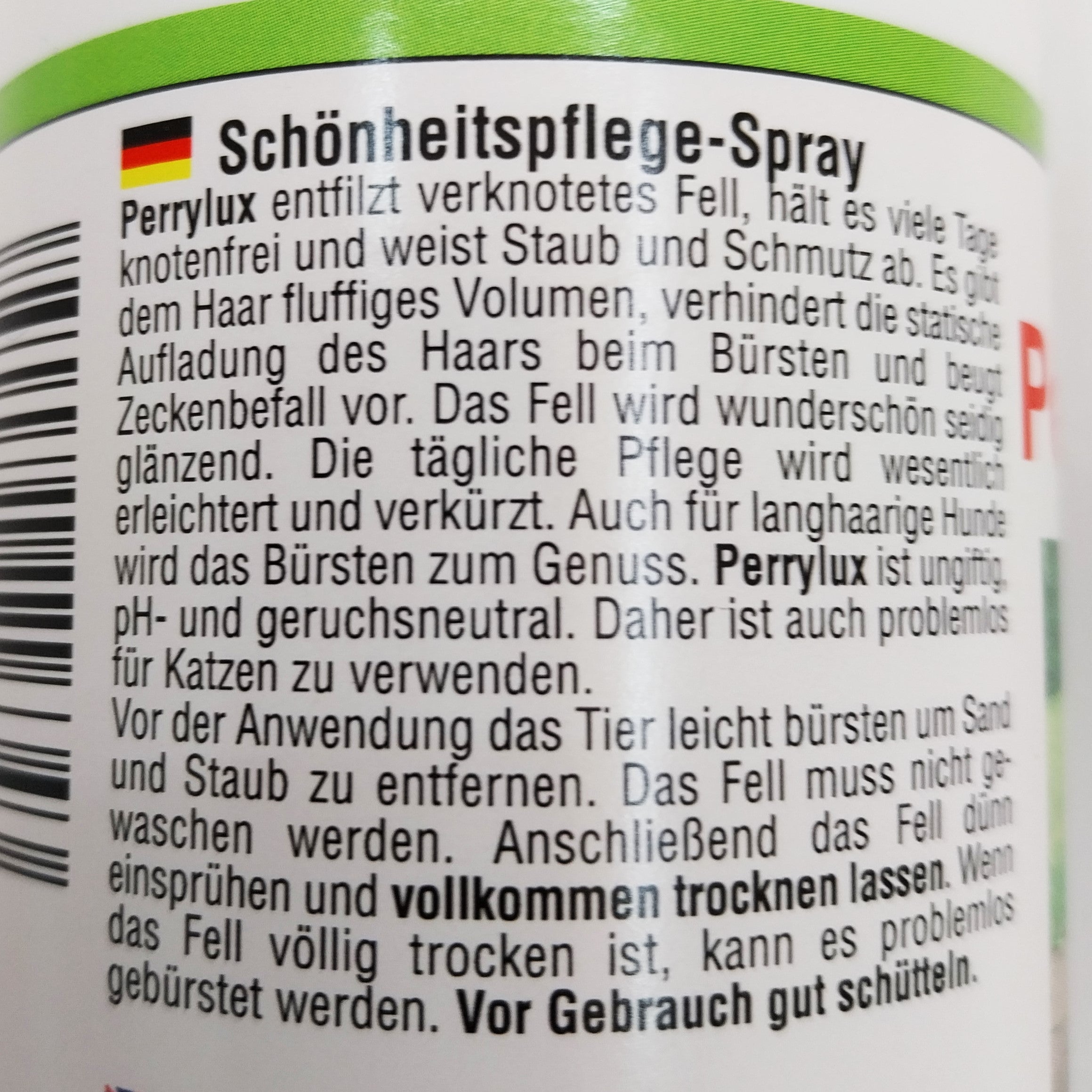 Stassek Perrylux, ph - und geruchsneutrales Schönheits- und Entfilzungsspray für Hunde und Katzen