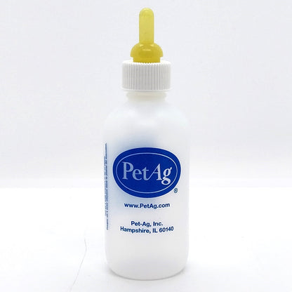 PetAg Aufzuchtflasche einzeln in 60 ml oder 120 ml mit einem Sauger, für kleine und größere Welpen/Kitten