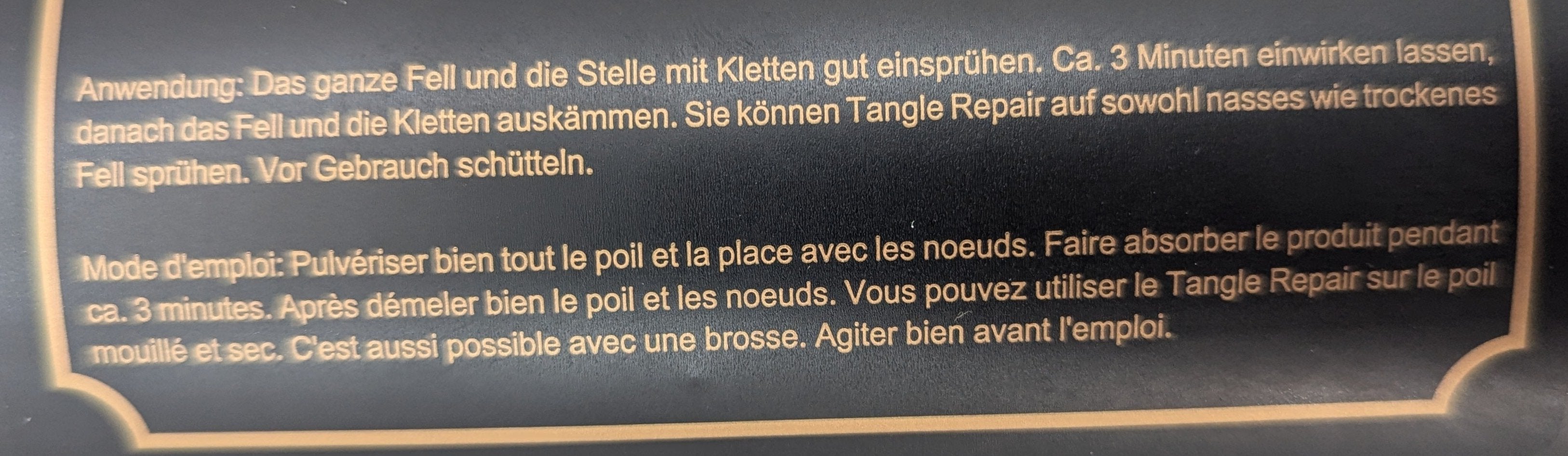 Jean Peau Tangle Repair Entfilzungsspray Endknoter Knotenlöser Kämmhilfe