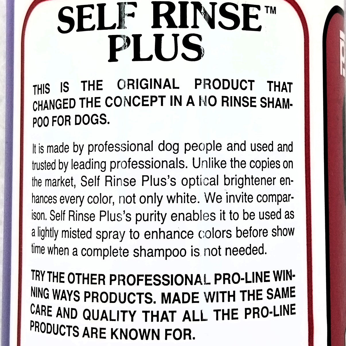 Chris Christensen Pro-Line Self Rinse Plus Shampoo Tockenshampoo weißes/helles Fell 473ml