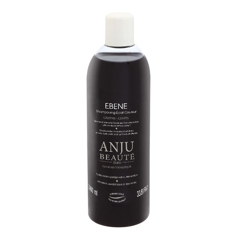 Anju Beauté Ebene Shampoo für schwarzes, sehr dunkles Fell, bekämpft kastanienbraune Streifen