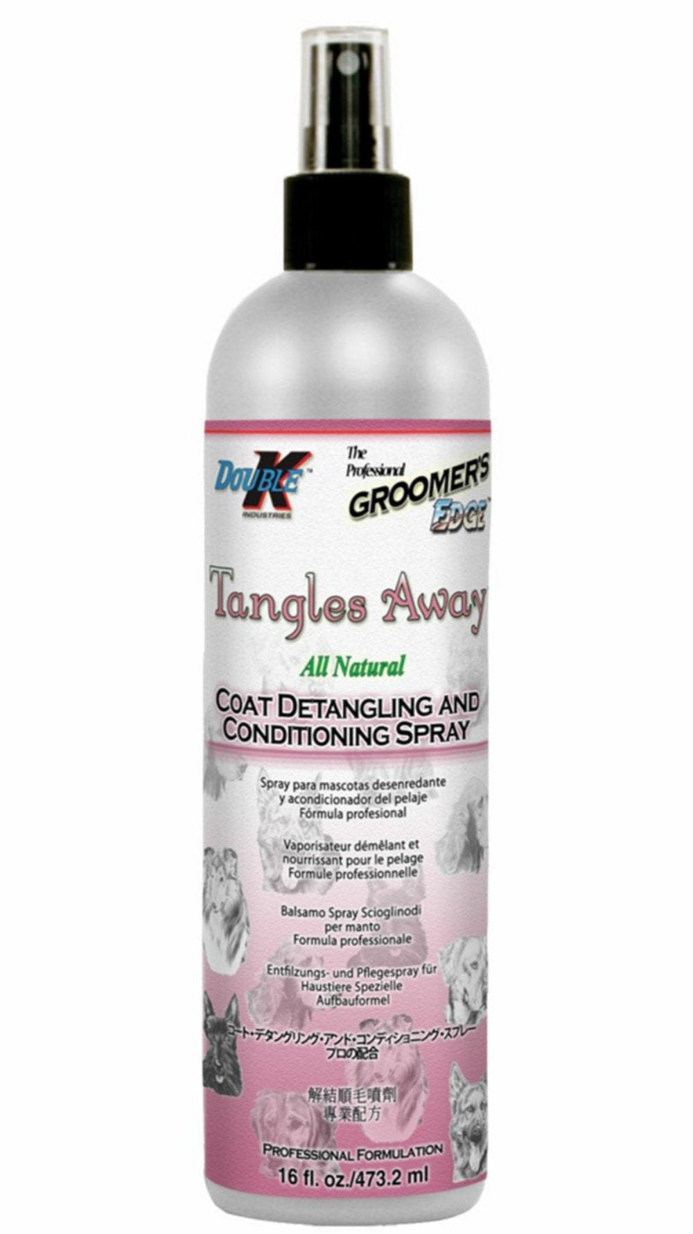 Double K Tangles Away Conditioner Spray 473ml Groomers Edge Endknoter Kämmhilfe