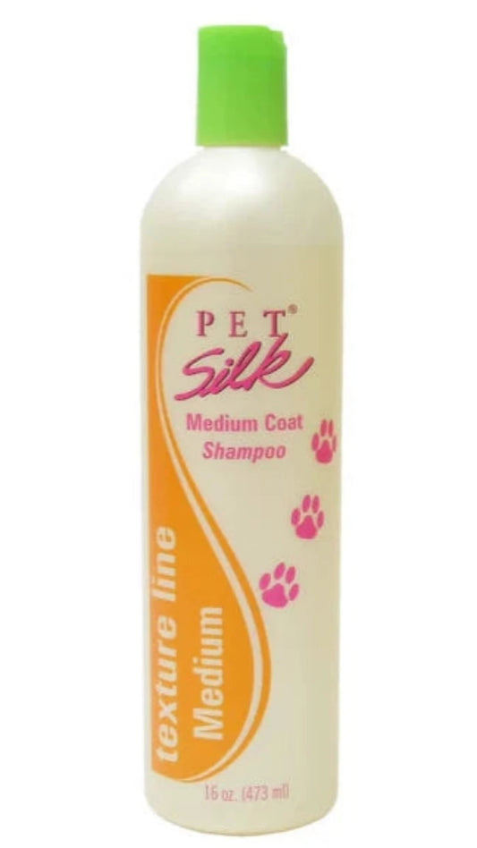 Pet Silk Medium Coat Shampoo 473 ml mittelfestes Fellshampoo Hundeshampoo Katze