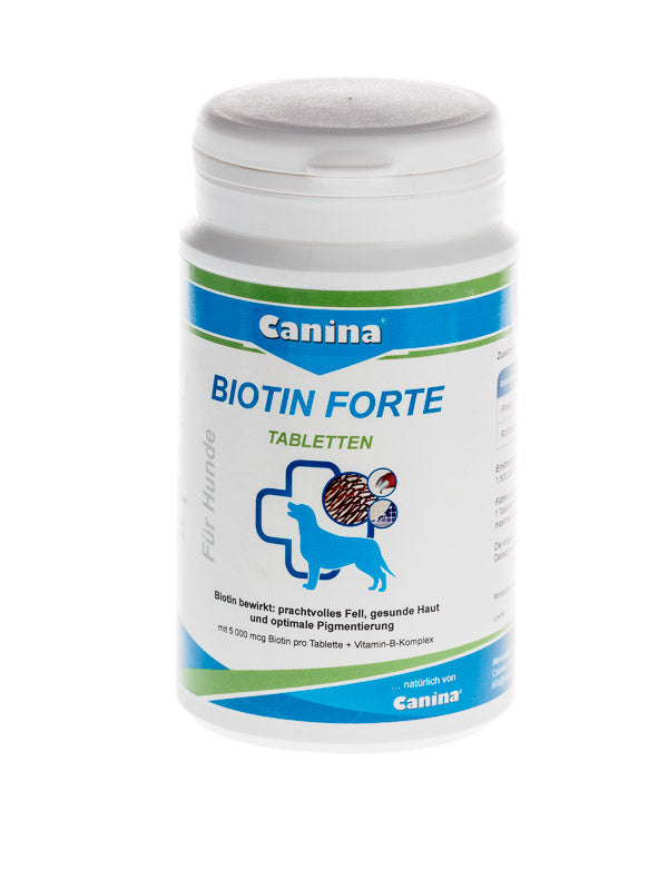 Canina Biotin Forte Tabletten Ergänzungsfuttermittel für Hunde, verbessert die Fellqualität