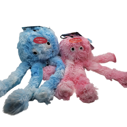 Octopus Hundespielzeug mit Squeaker und Knisterfolie Baby ca. 25cm