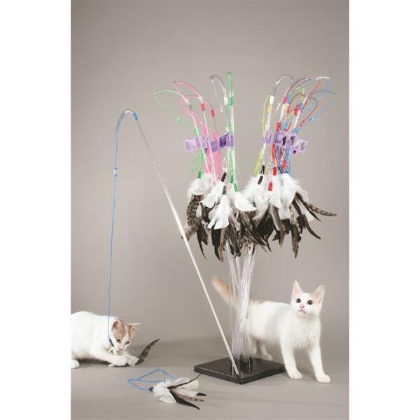 Vee Toys Purrfect Feather, Katzenspielangel mit Ersatzfeder-Anhänger